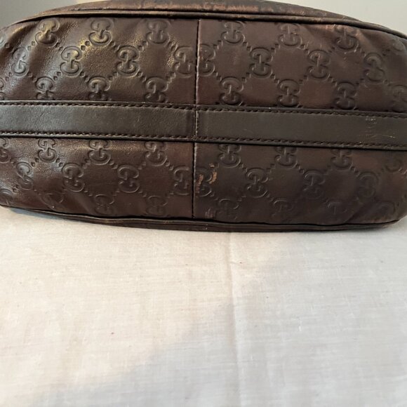 100% Authentic Gucci Guccissima Medium GG Twins Hobo bag Dk Brown - Collectible - Picture 5 of 8